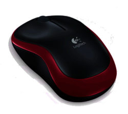 LOGITECH  M185 Wireless Optical Mouse - Black & Red